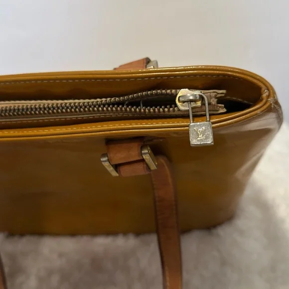 Vintage Louis Vuitton Cognac Monogram Vernis Tote - Picture 10 of 16